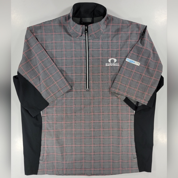 FootJoy Mens HydroLite Rain Jacket Plaid Golf Orange County National Large Wind - Picture 1 of 13